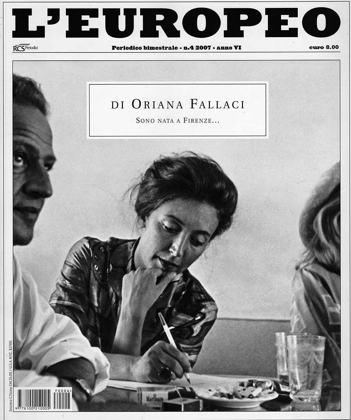 La copertina del numero speciale del mensile "L’Europeo" (n. 4/2007) dedicato ad Oriana Fallaci
