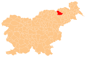 La posizione di Maribor, in Slovenia
