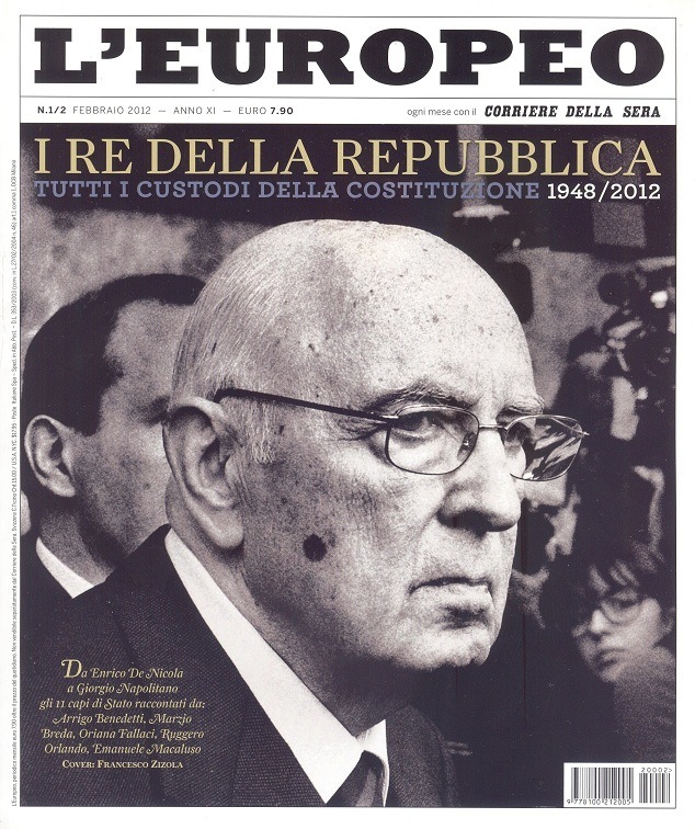 La copertina de L’Europeo, allora allegato al Corriere della Sera, febbraio 2012