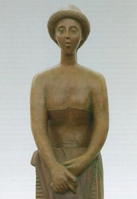 Antonio Di Pillo - 'Donna che lava', 1991, terracotta patinata, particolare