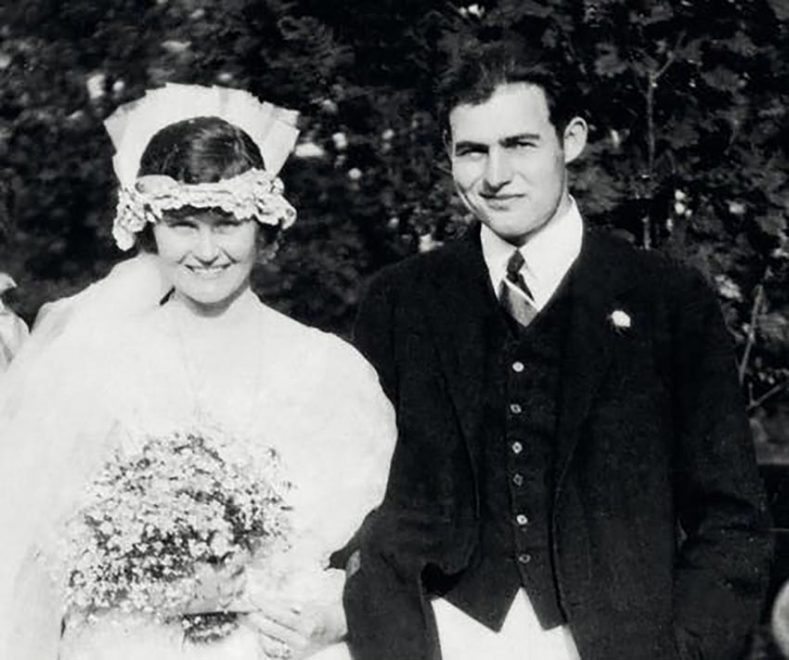 Hemingway con la moglie Hadley Richardson