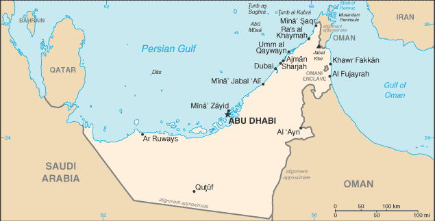 Mappa di Dubai