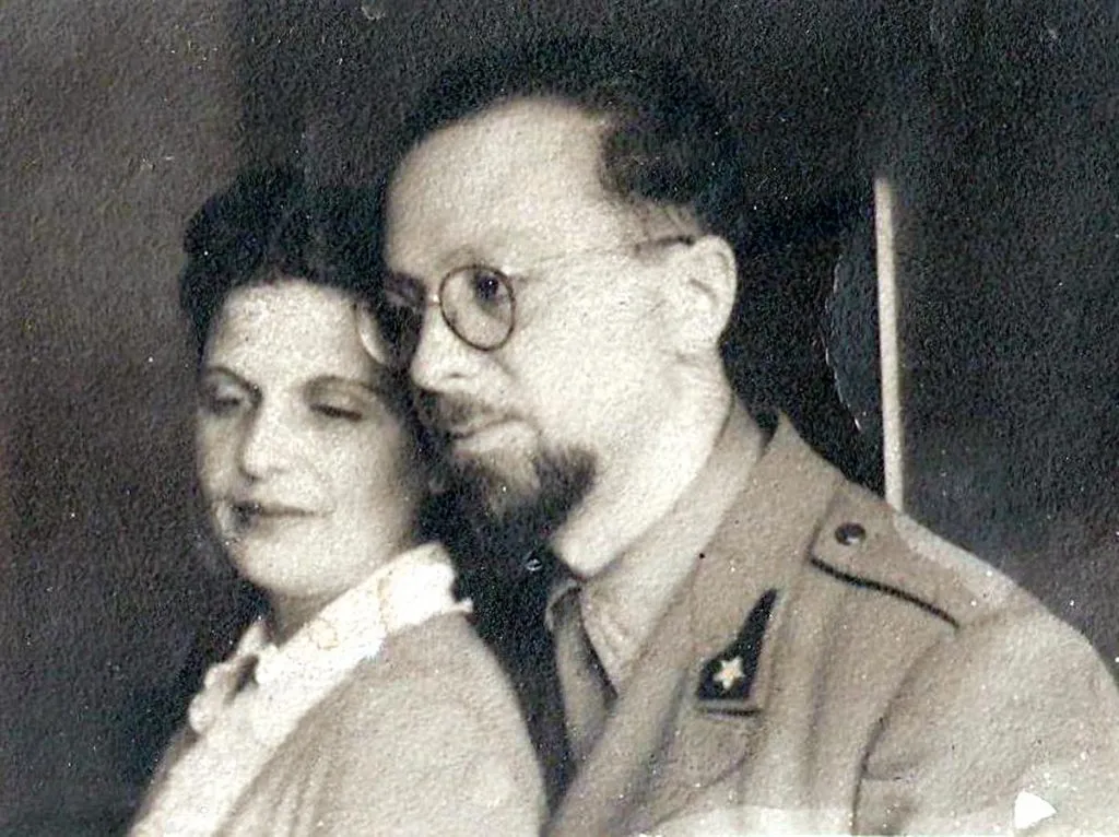 Luigi Pierantoni insieme a sua moglie Lea