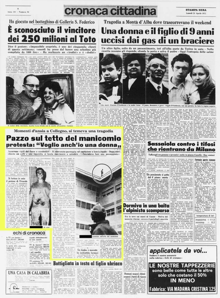 La-Stampa-24-aprile-1972: Voglio una donna