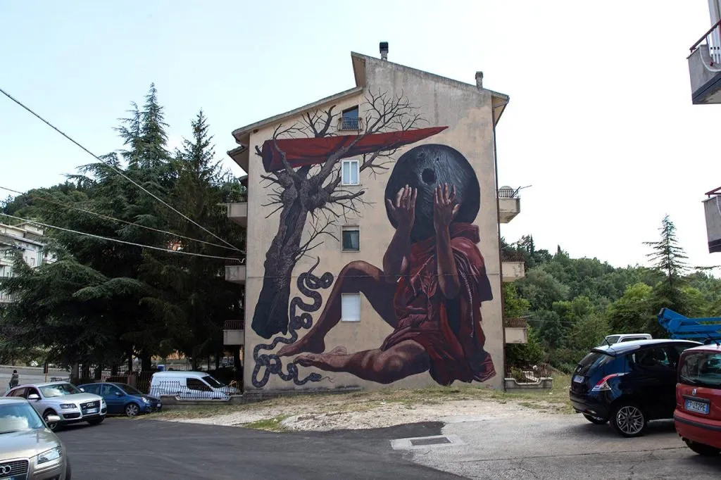 Stigliano Street art 'appARTEngo' - Nicola Alessandrini, 'Povr Mnocidd', 2020