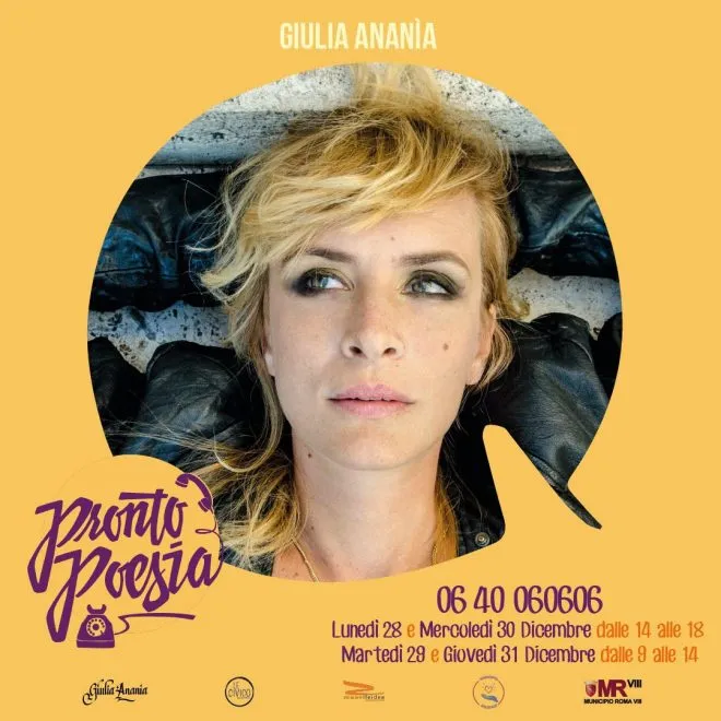 Giulia Anania, Locandina di "Pronto Poesia!"