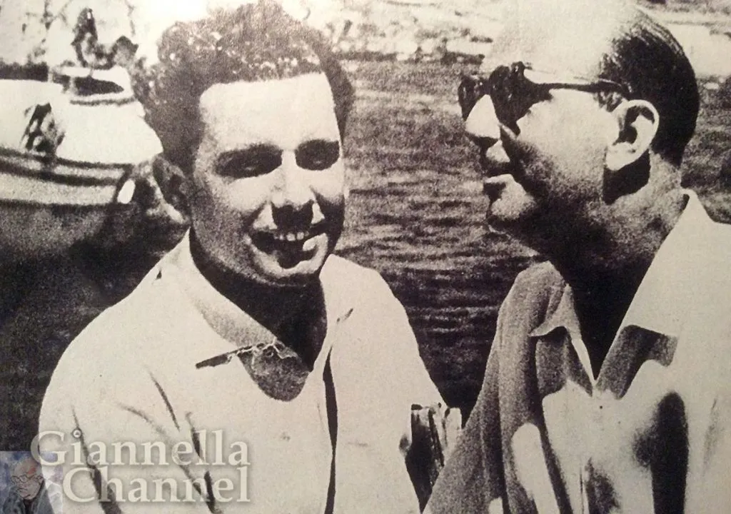 1954 - Mario Cervi e Umberto II di Savoia a Mikonos