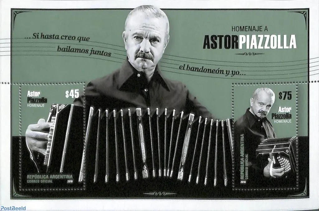 Francobollo Astor Piazzolla centenario
