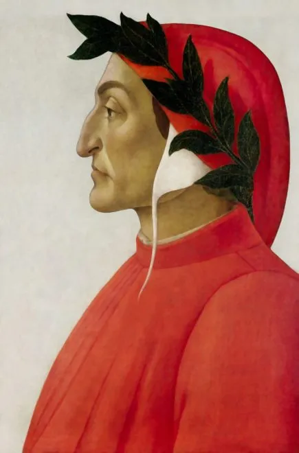 Sandro Botticelli, Dante Alighieri, tempera su tela, 1495, Ginevra, collezione privata