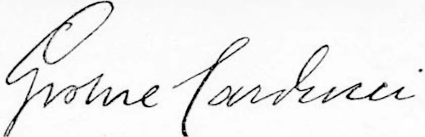 firma di Carducci (senza accento)