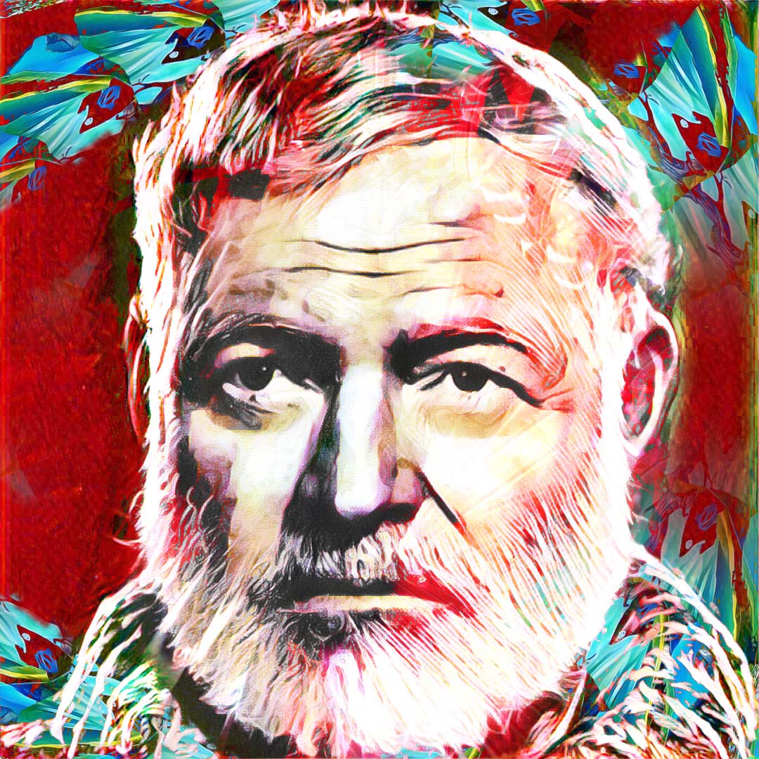 Ernest Hemingway - ritratto digitale Streamcolors